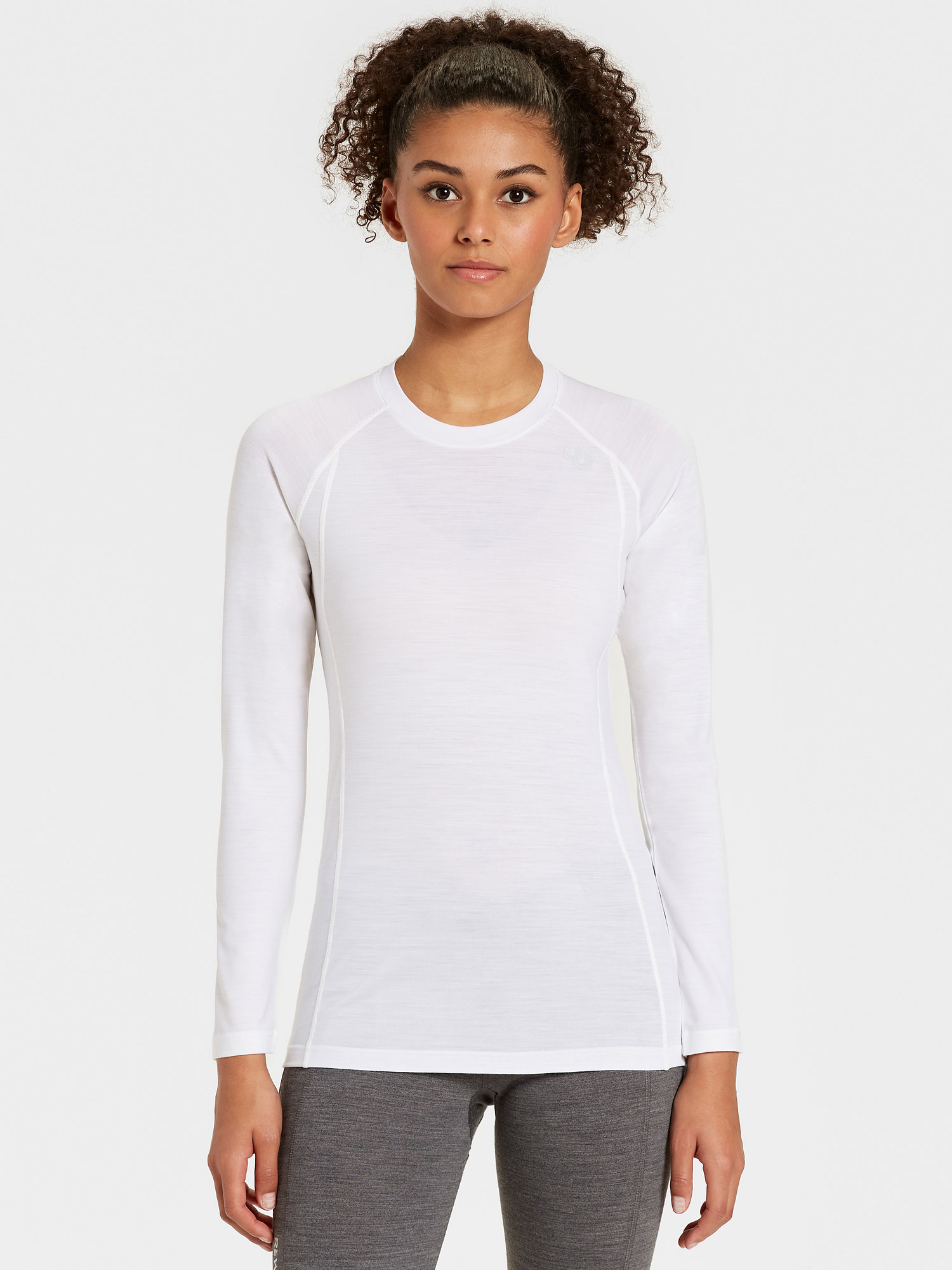 WIKI - white merino jersey 190 gr long sleeve for woman, Rewoolution