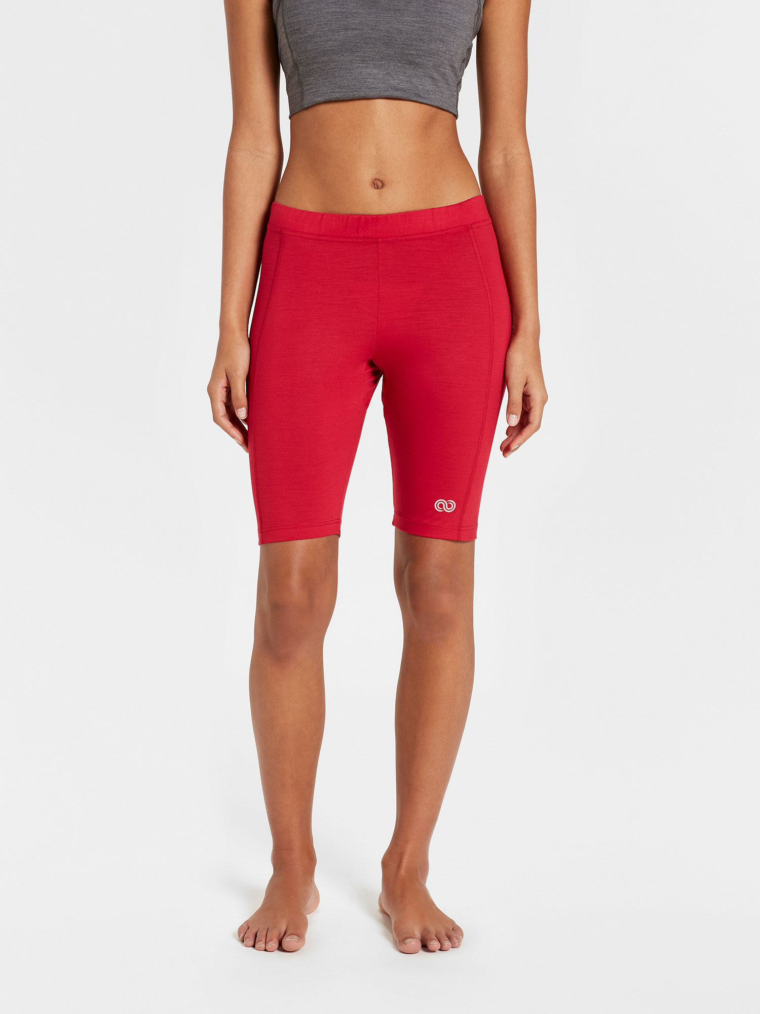 KANDAR - red merino jersey 190 gr short leggings for woman, Rewoolution