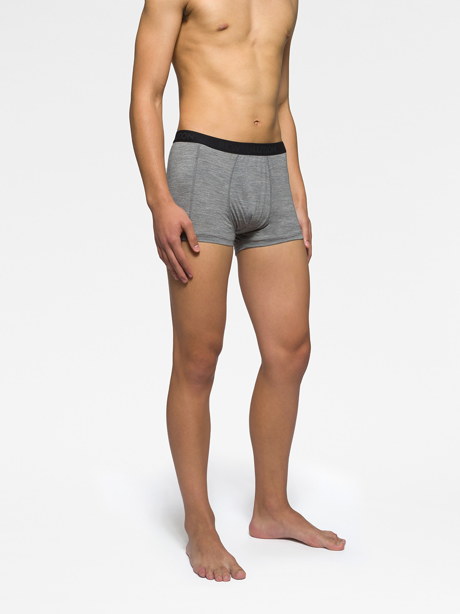 GAZ - black merino jersey 140 gr boxer for man, Rewoolution