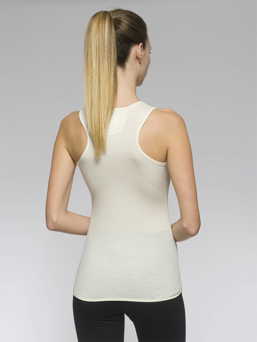 OLYMPIA - white merino jersey 190 gr leggings for woman, Rewoolution