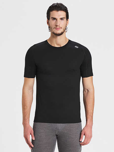 rewoolution, HERO - t-shirt in merino jersey 140 gr per uomo in colore nero